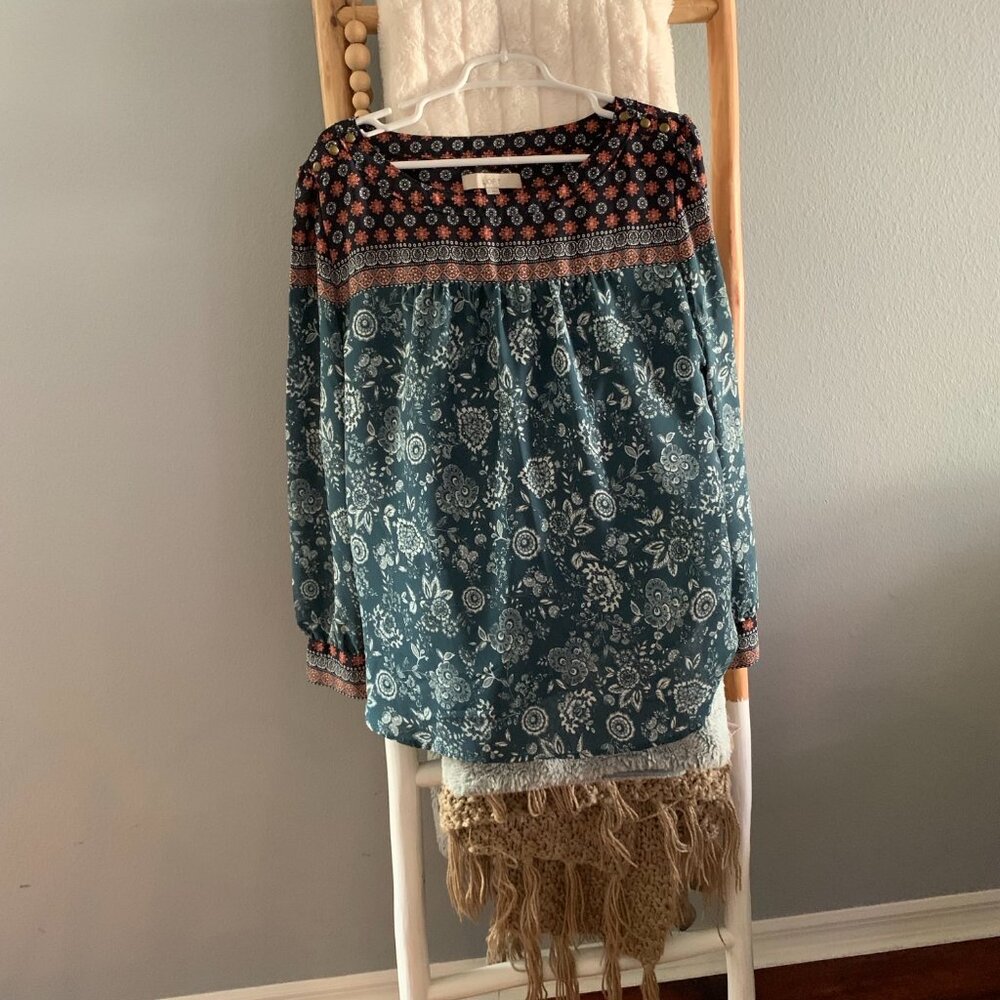 Boho LOFT long sleeve top Sz XL